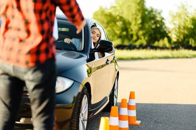 learner practicing parking